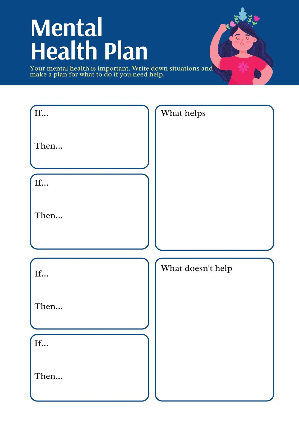 Free And Customizable Mental Health Templates throughout Free Printable Mental Health Worksheets