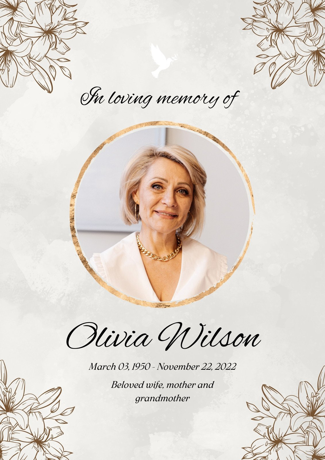 Free And Customizable Obituary Templates with regard to Free Printable Obituary