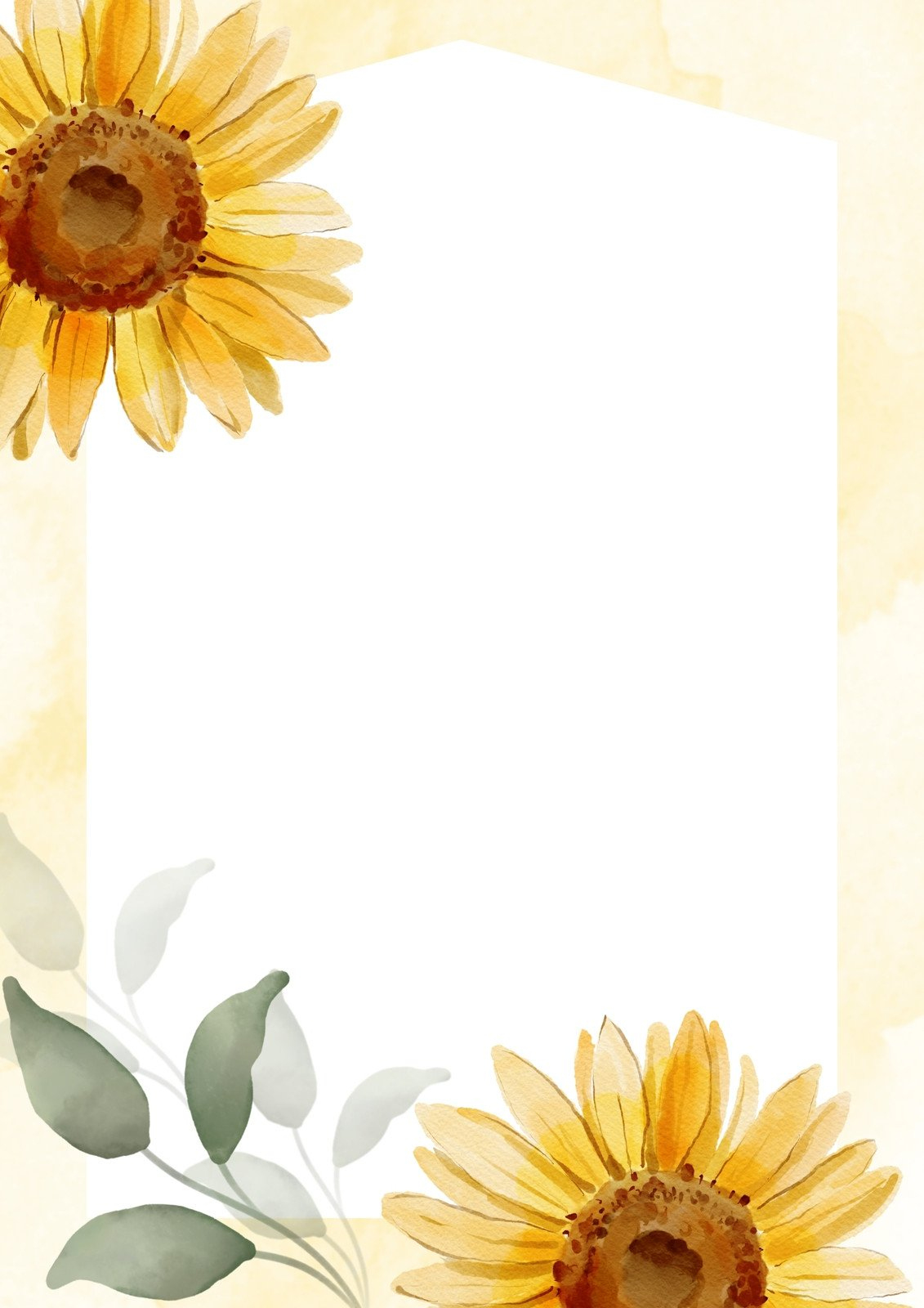 Free And Customizable Sunflower Templates pertaining to Free Printable Sunflower Stationery