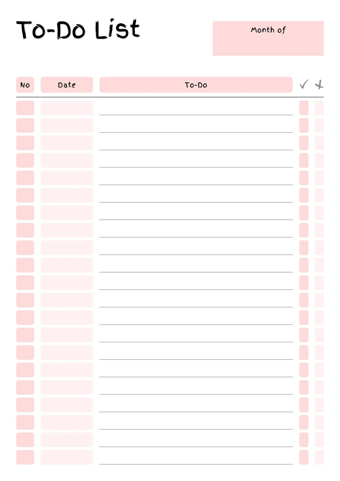 Free And Customizable To Do List Templates in To Do Template Free Printable