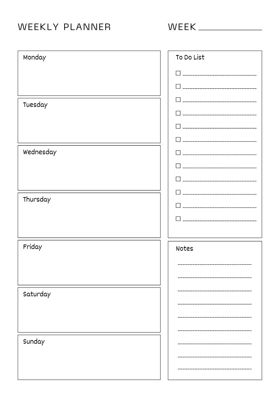 Free And Customizable Weekly Planner Templates | Canva with Free Printable Weekly Planner