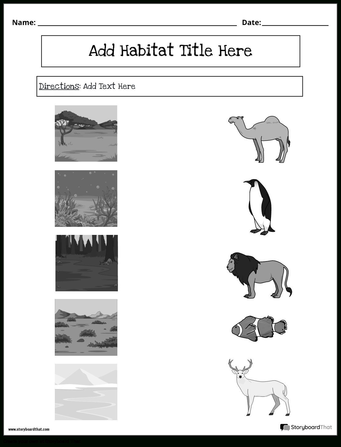 Free Animal Habitats Worksheets — Activities &amp;amp; Printables intended for Free Printable Worksheets Animal Habitats