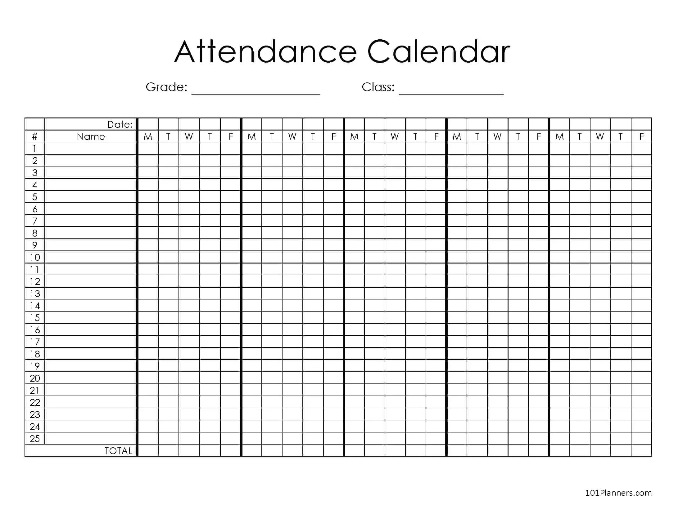 Free Attendance Sheet Template | Word, Pdf, Excel &amp;amp; Image with regard to Free Printable Attendance Sheet