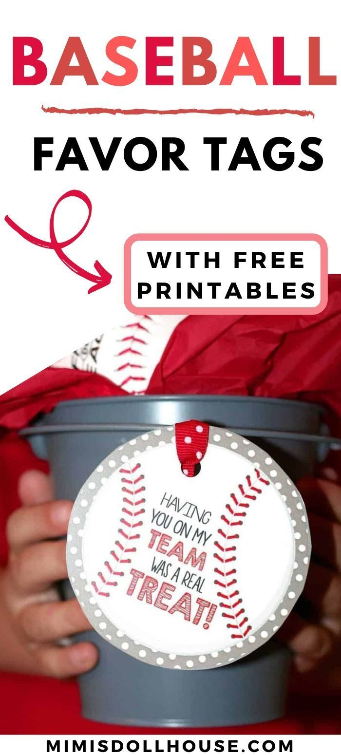 Free Baseball Tags + Rice Krispies Treats® | Baseball Treats with Free Printable Baseball Favor Tags