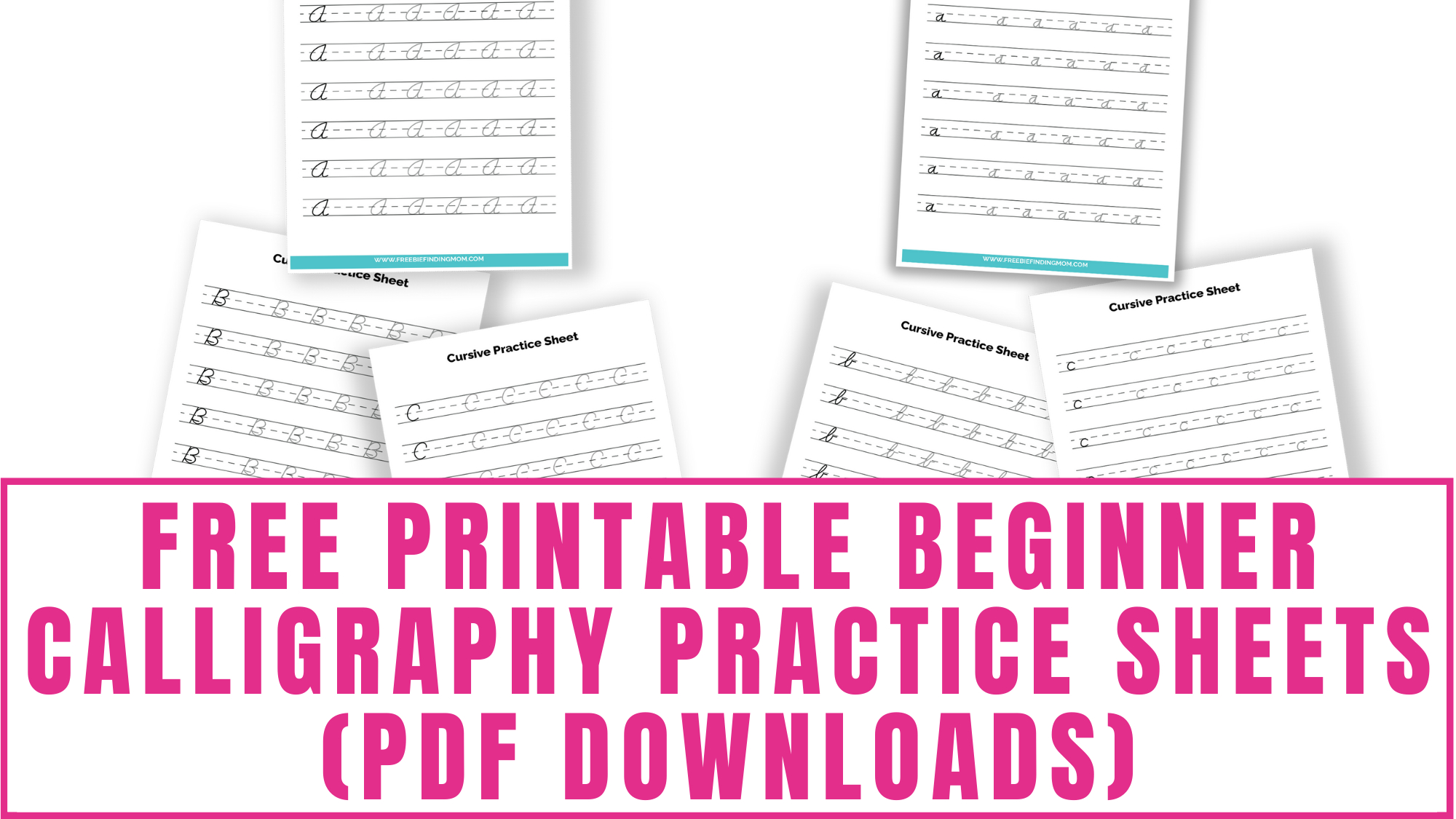 Free Beginner Calligraphy Practice Sheets (Pdfs) - Freebie Finding Mom within Free Printable Calligraphy Worksheets