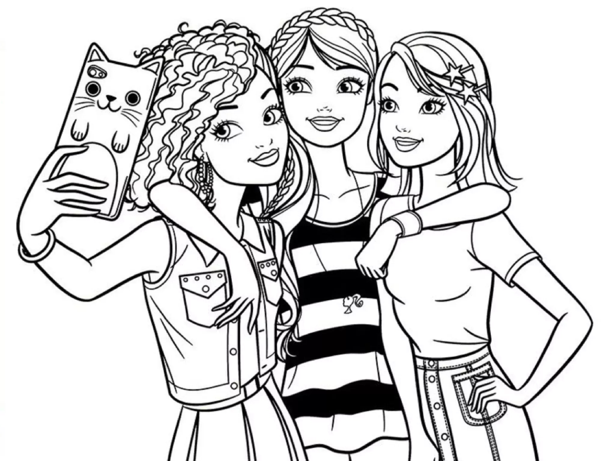 Free Bff Coloring Page Pdf To Print - Coloringfolder | Barbie in Free Printable Bff Coloring Pages