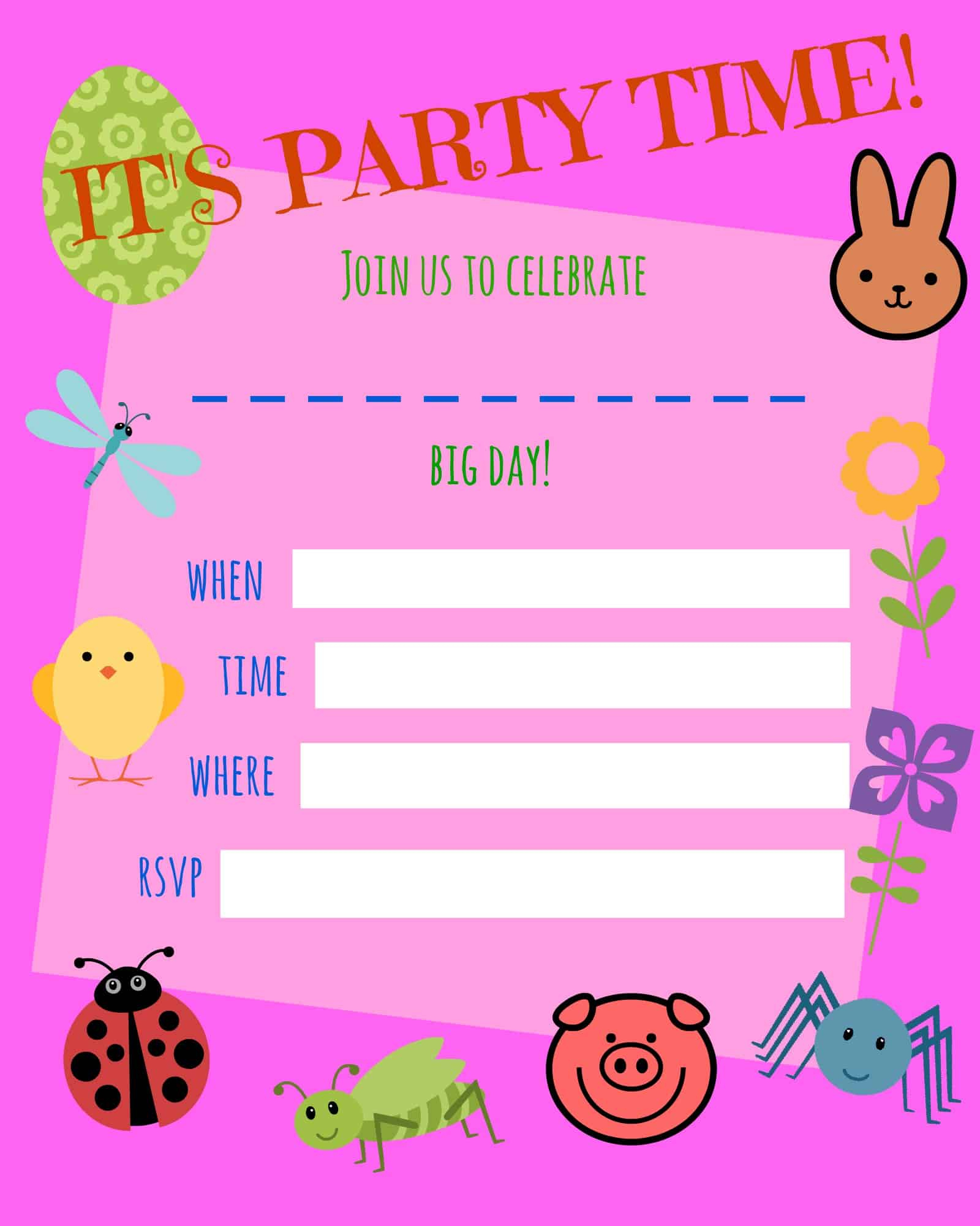 Free Birthday Invitations For Girls And How To Create Printables in Free Printable Birthday Invitations For Girl