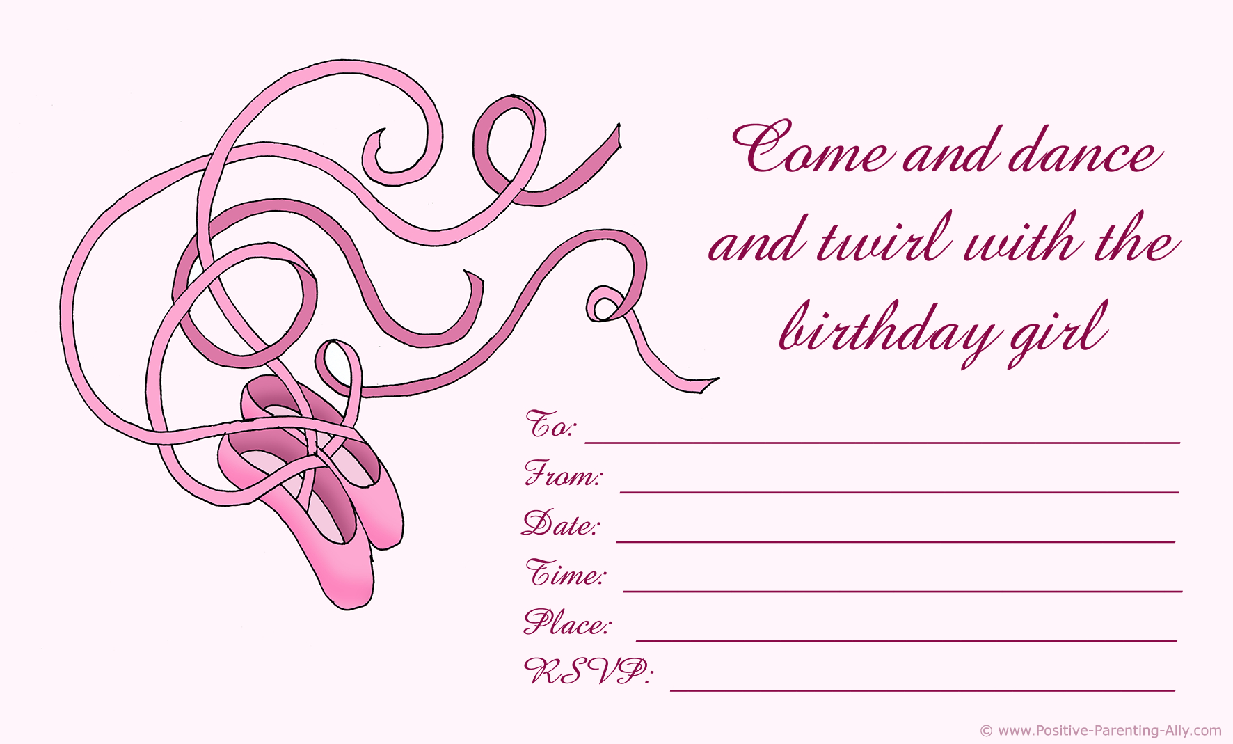 Free Birthday Invitations To Print For Kids: Choose Your Theme pertaining to Free Printable Birthday Invitations for Girl