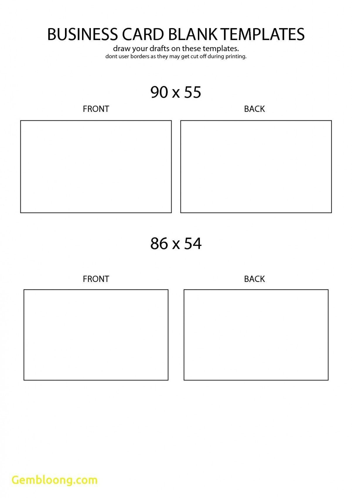 Free Blank Business Card Template Front And Back Design Pertaining within Free Printable Blank Business Cards