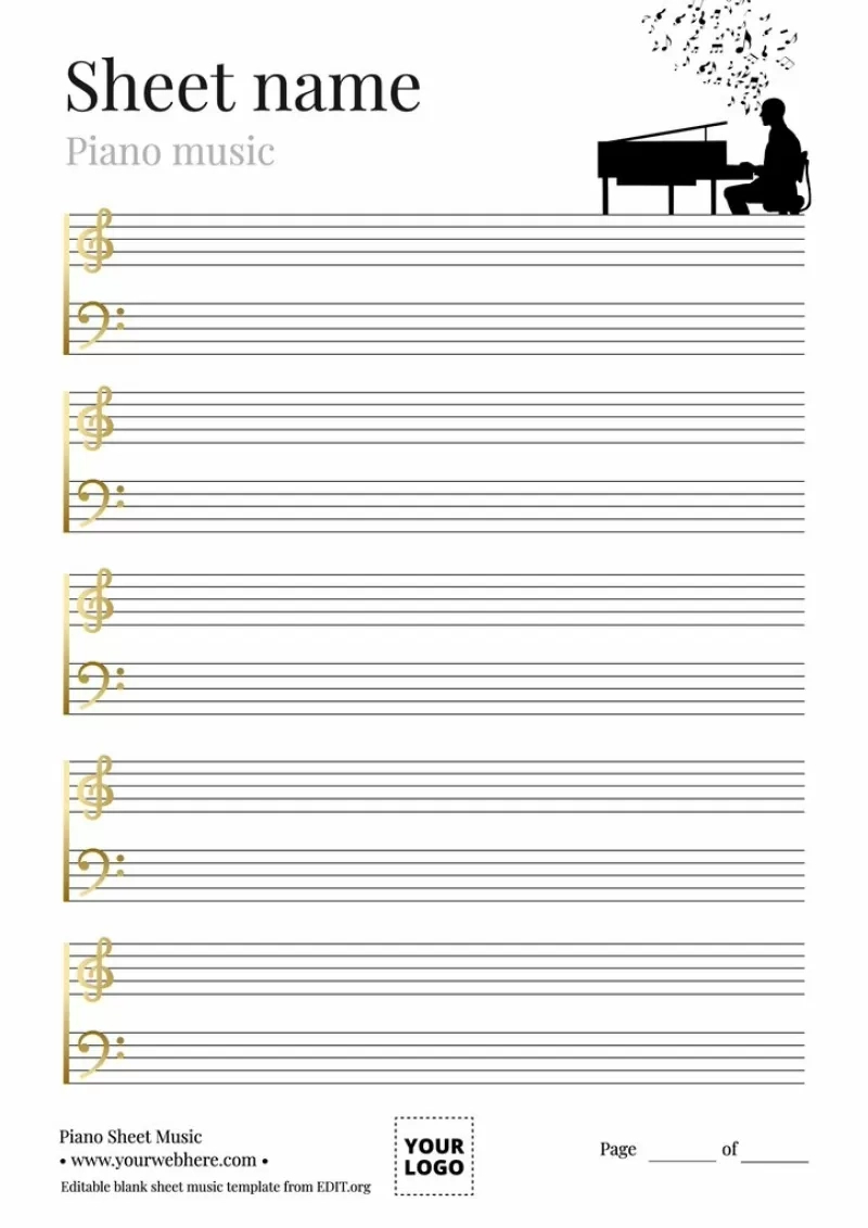 Free Blank Music Sheets To Print regarding Free Printable Blank Sheet Music