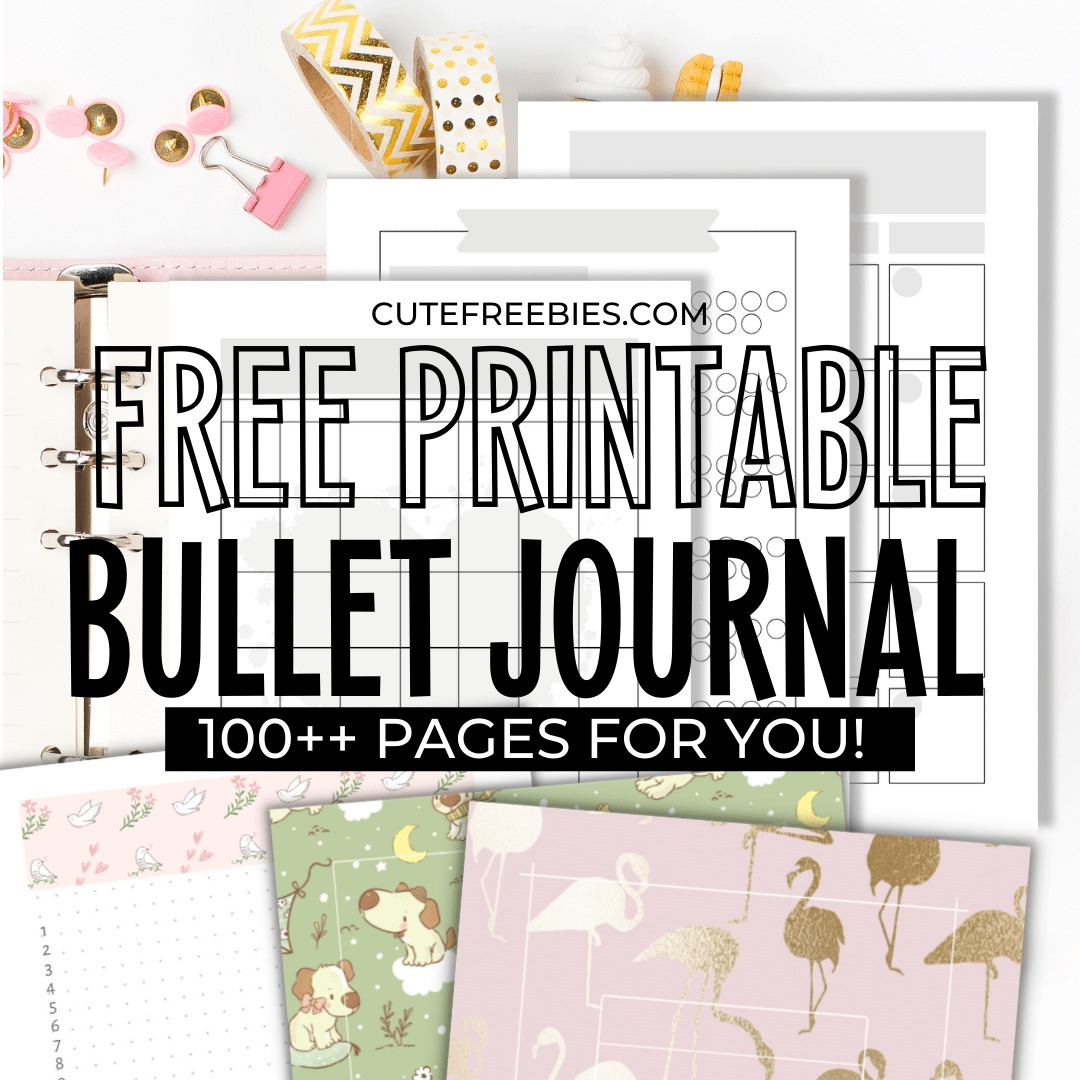 Free Bullet Journal Printable Templates - Cute Freebies For You within Journal Printables Free