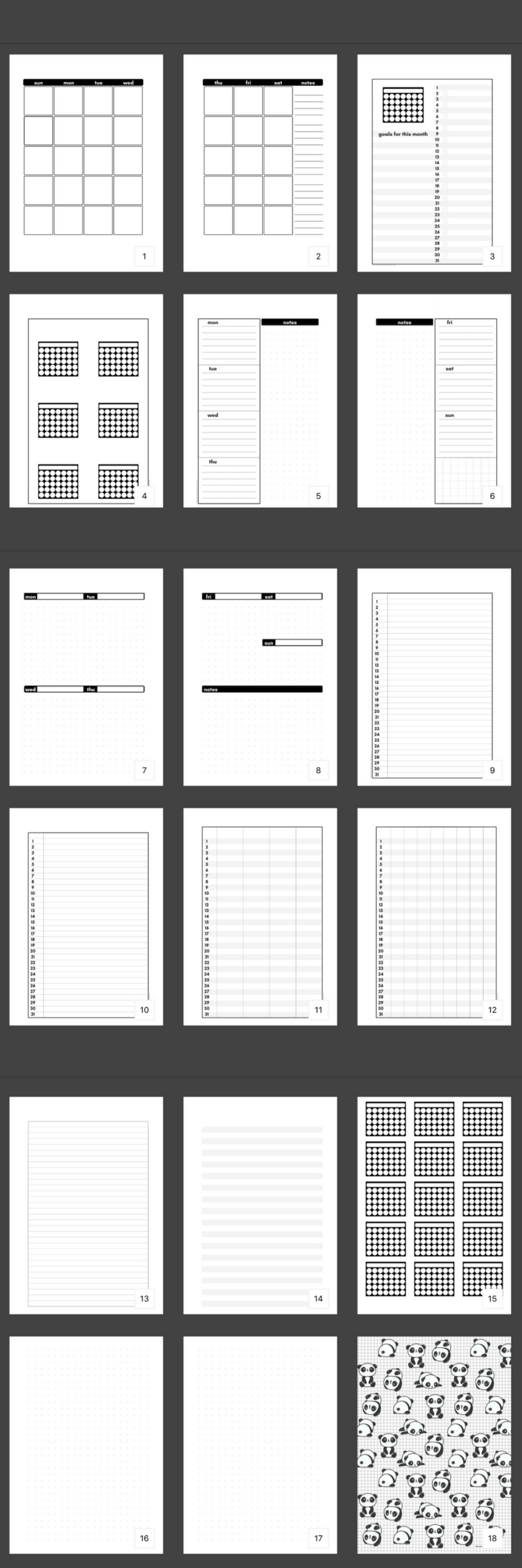 Free Bullet Journal Printables (Black And White Templates intended for Free Bullet Journal Printables 2025