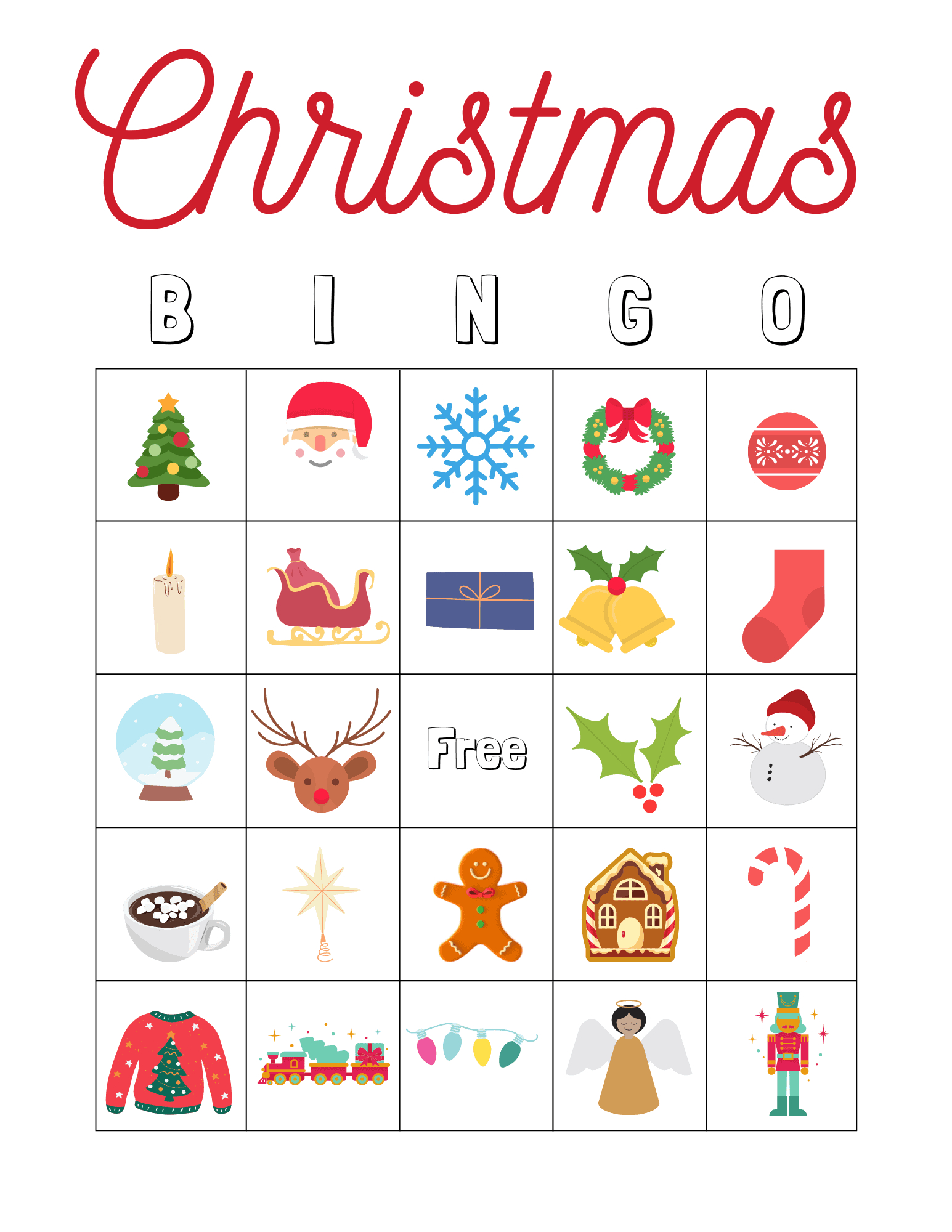 Free Christmas Bingo For Kids - Arinsolangeathome in Free Printable Christmas Bingo Cards