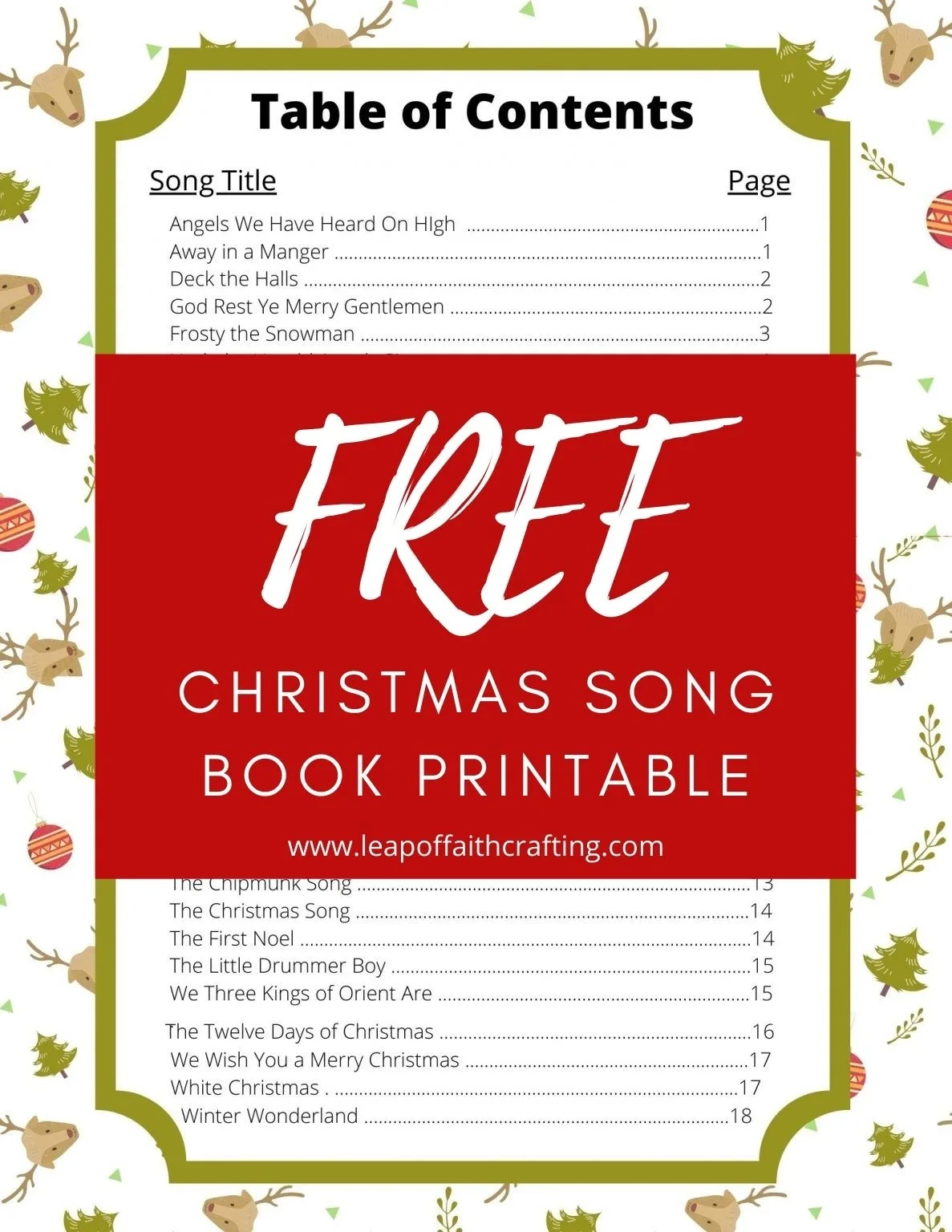 Free Christmas Carols Lyrics Pdf To Print Now! - Leap Of Faith inside Free Printable Lyrics to Christmas Carols