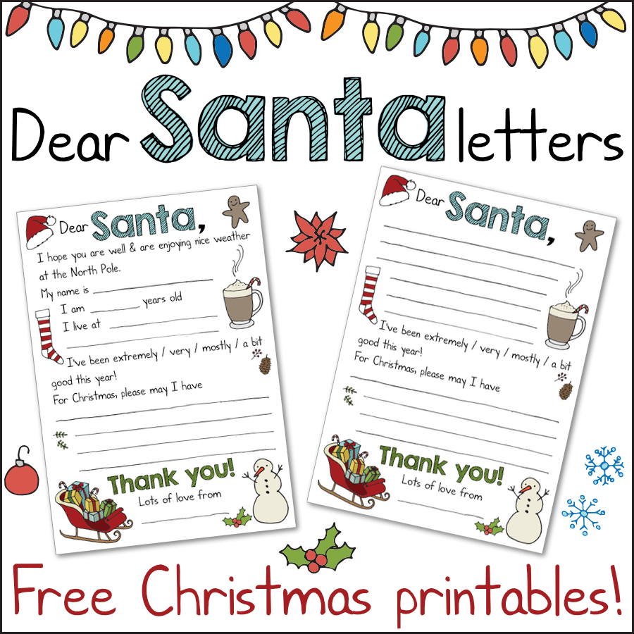 Free Christmas Printables – “Dear Santa” Letters | Mama Geek within Free Printable Dear Santa Stationary