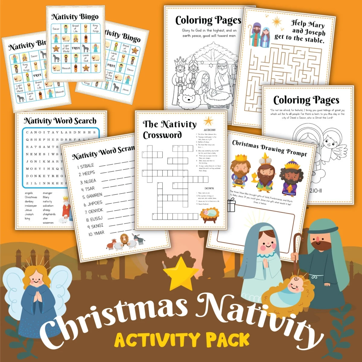 Free Christmas Story Printables Activity Sheets! - Leap Of Faith within Christian Christmas Games Free Printable