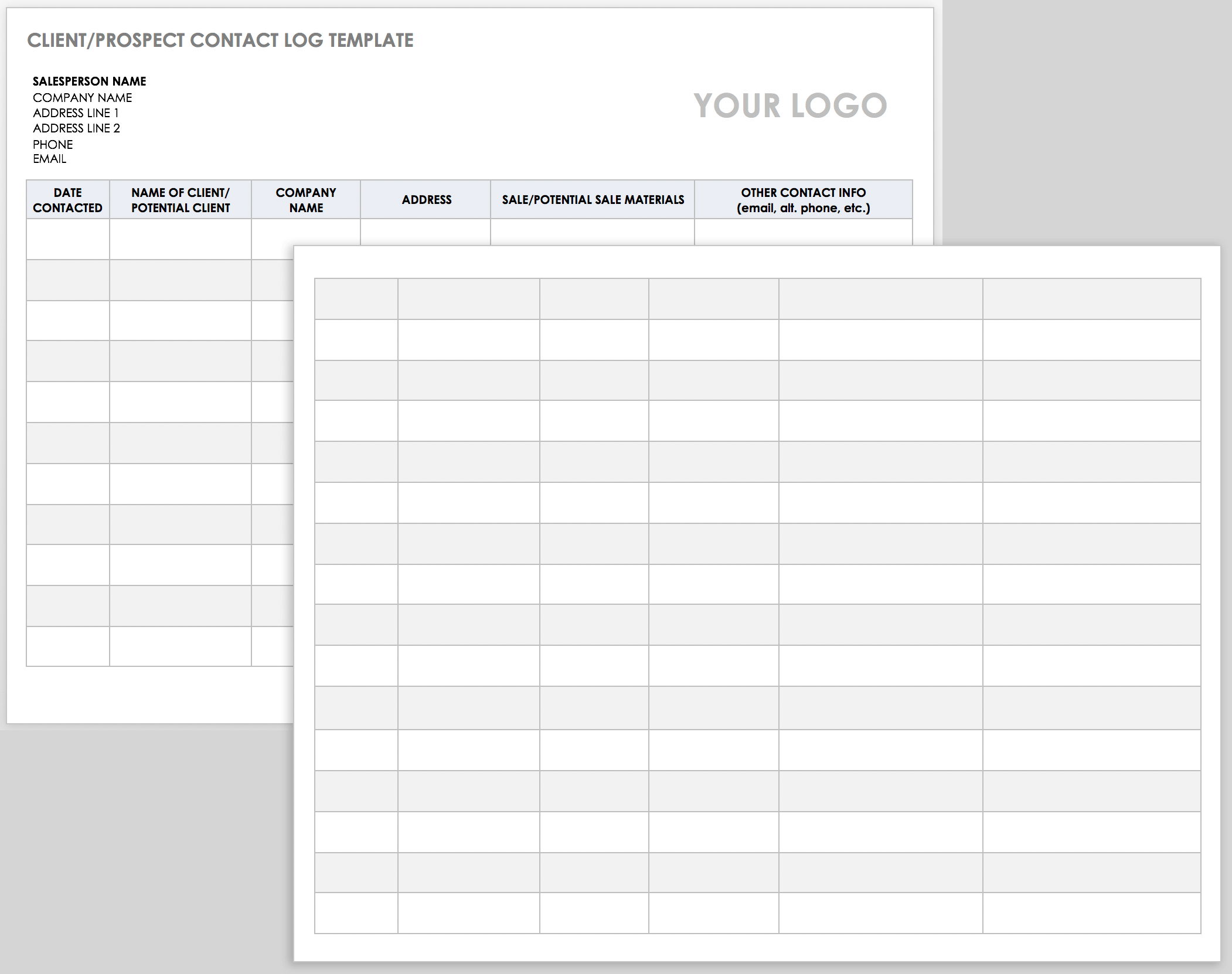 Free Client Call Log Templates | Smartsheet throughout Free Printable Call Log Form