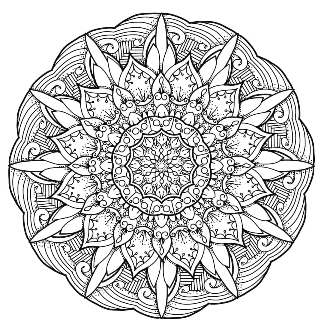 Free Coloring Pages For You To Print - Monday Mandala pertaining to Free Printable Mandala Coloring Pages For Adults