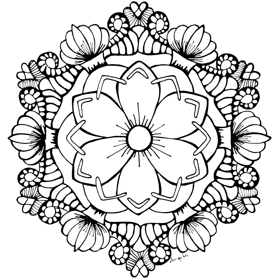 Free Coloring Pages For You To Print - Monday Mandala regarding Free Printable Mandalas