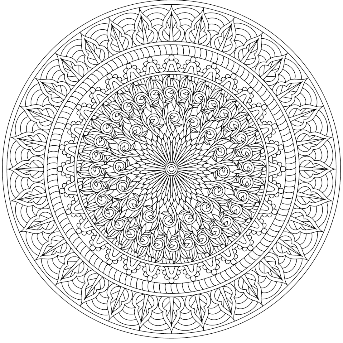 Free Coloring Pages For You To Print - Monday Mandala within Mandala Coloring Free Printable