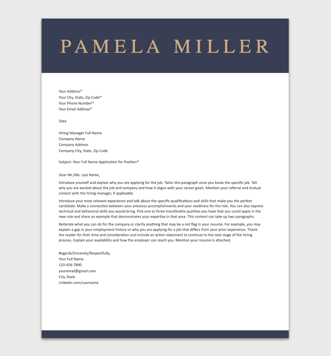 Free Cover Letter Templates For Word - Download Instantly with Free Printable Cover Letter Templates