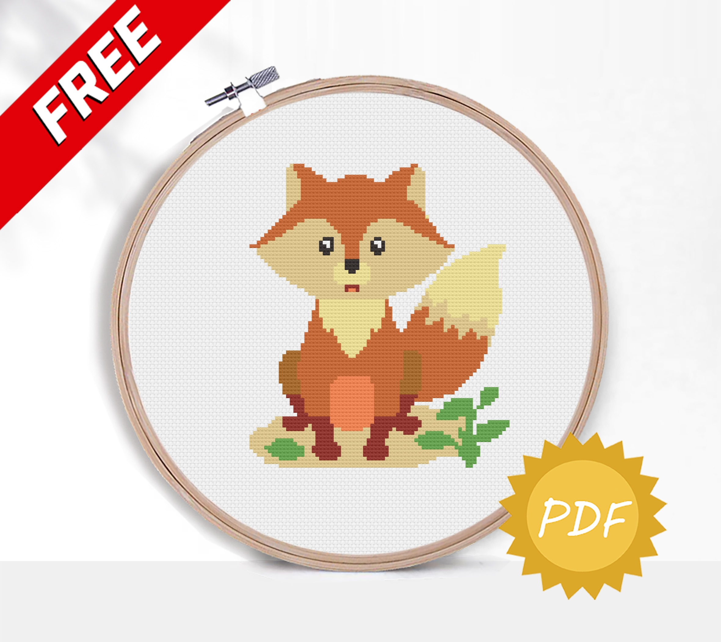 Free Cross Stitch Animal Pattern: Fox - Cheering Studio within Free Printable Cross Stitch