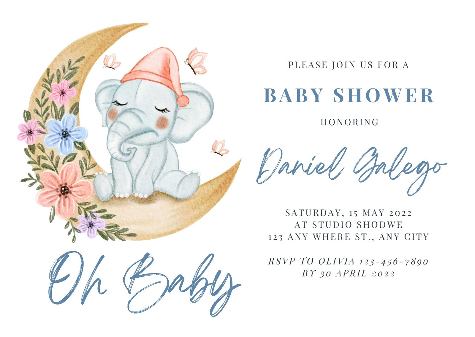 Free Custom Printable Baby Shower Card Templates | Canva throughout Free Printable Baby Cards