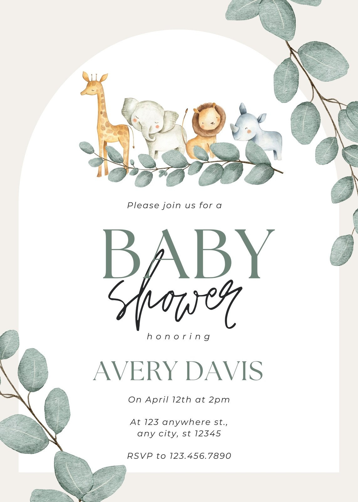 Free, Custom Printable Baby Shower Invitation Templates | Canva in Free Printable Baby Shower Invitations For Boys