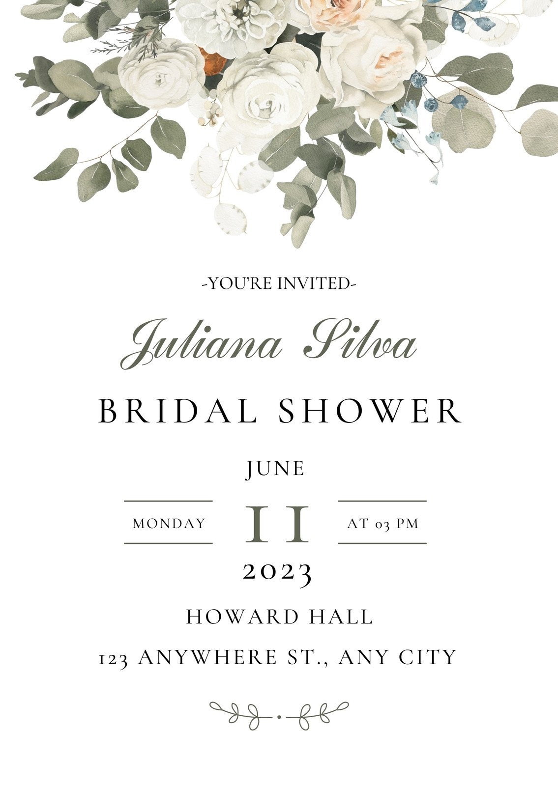 Free Custom Printable Bridal Shower Invitation Templates | Canva for Free Printable Bridal Shower Invitations