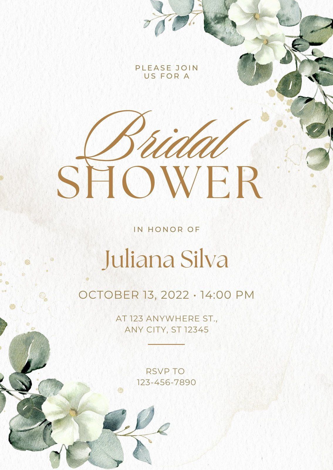 Free Custom Printable Bridal Shower Invitation Templates | Canva in Free Printable Bridal Shower Invitations