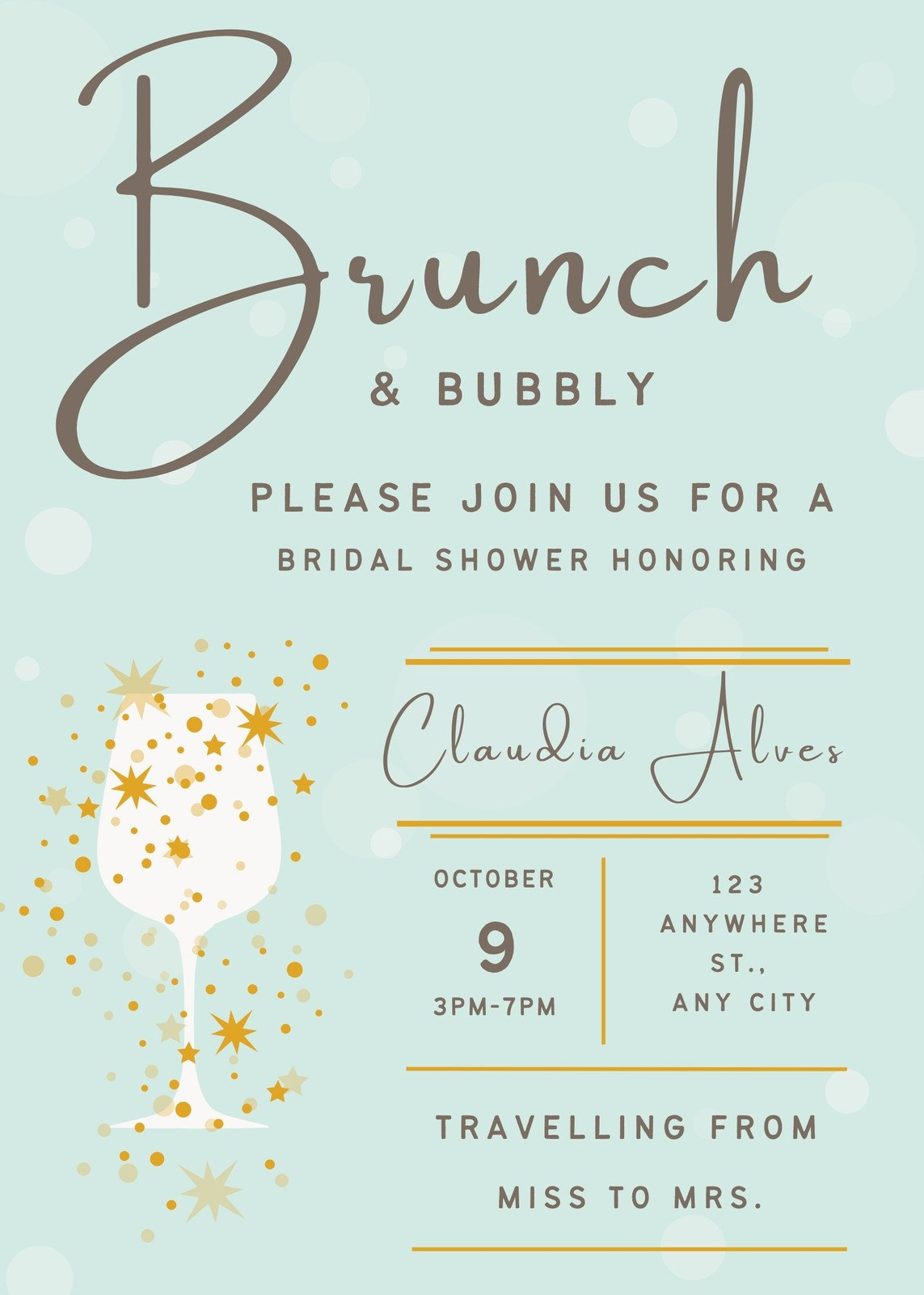 Free Custom Printable Bridal Shower Invitation Templates | Canva within Free Printable Beach Theme Bridal Shower Invitations