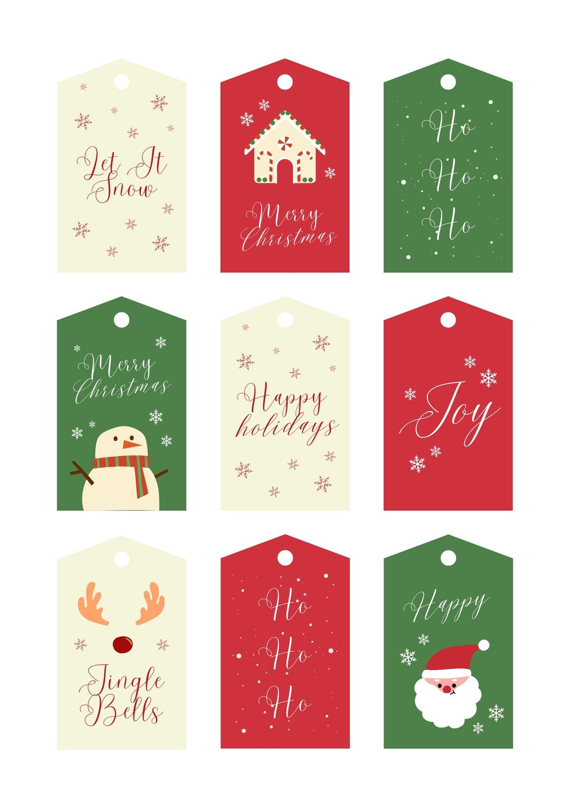 Free Custom Printable Christmas Tag Templates | Canva regarding Free Printable Christmas Price Tags