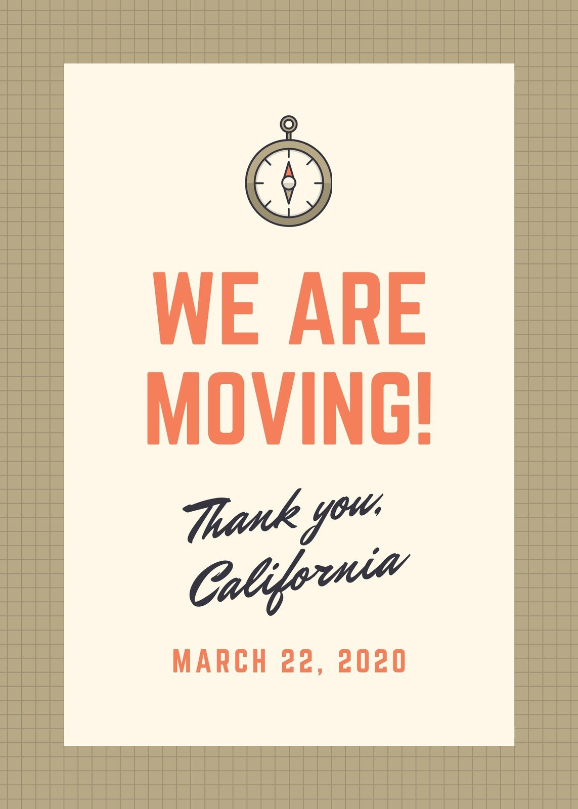 Free, Custom Printable Moving Announcement Templates | Canva for We Are Moving Cards Free Printable