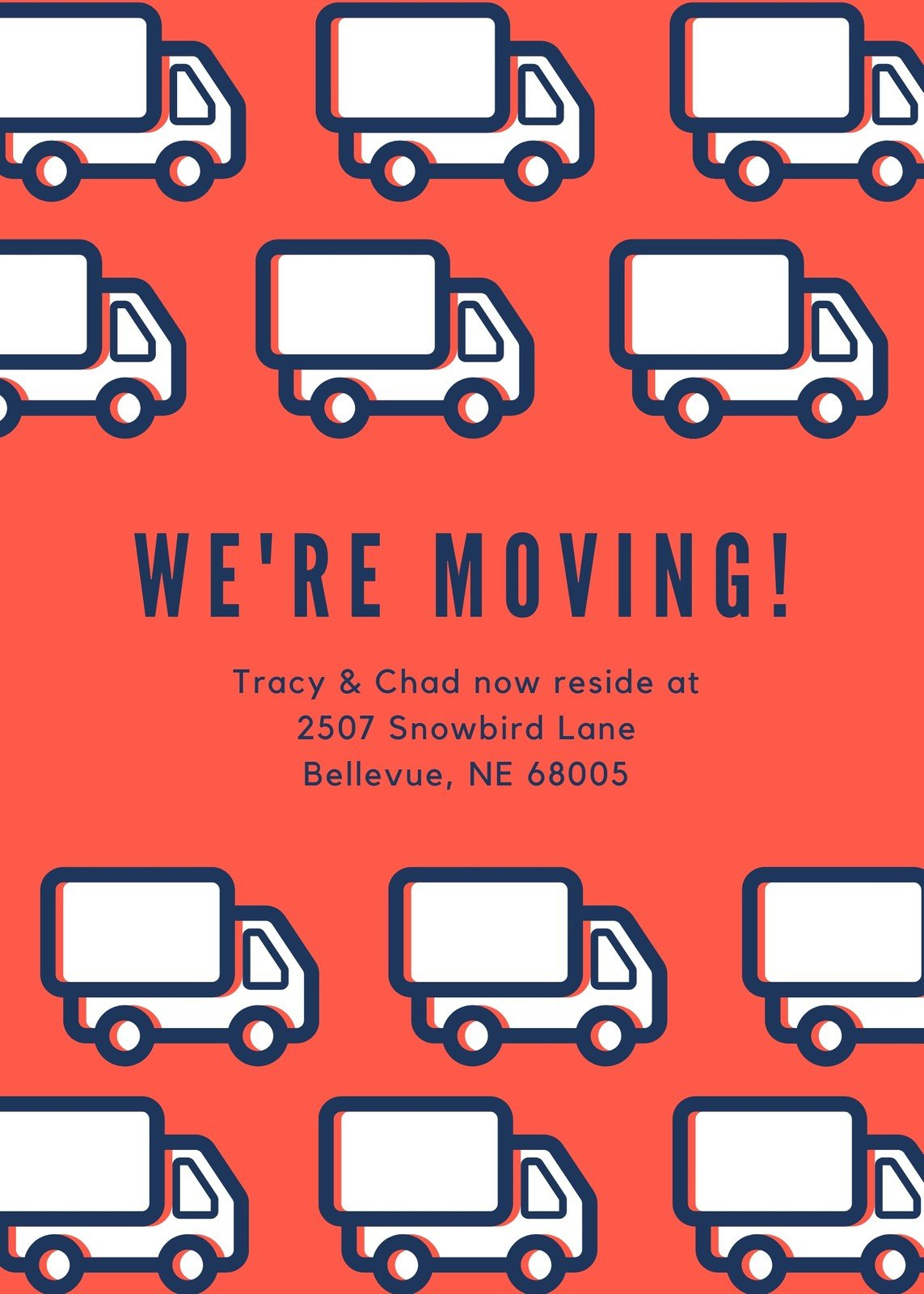 Free, Custom Printable Moving Announcement Templates | Canva for We Re Moving Cards Free Printable