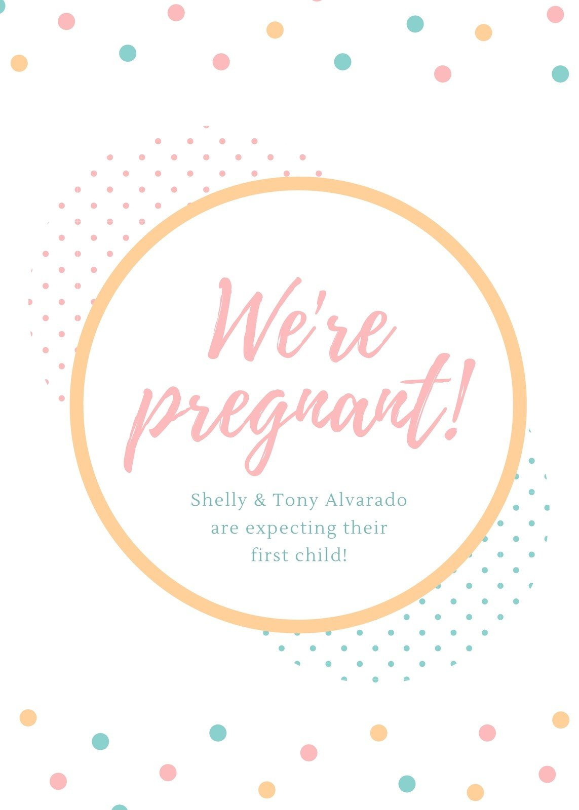 Free, Custom Printable Pregnancy Announcement Templates | Canva pertaining to Free Printable Pregnancy Announcement Cards