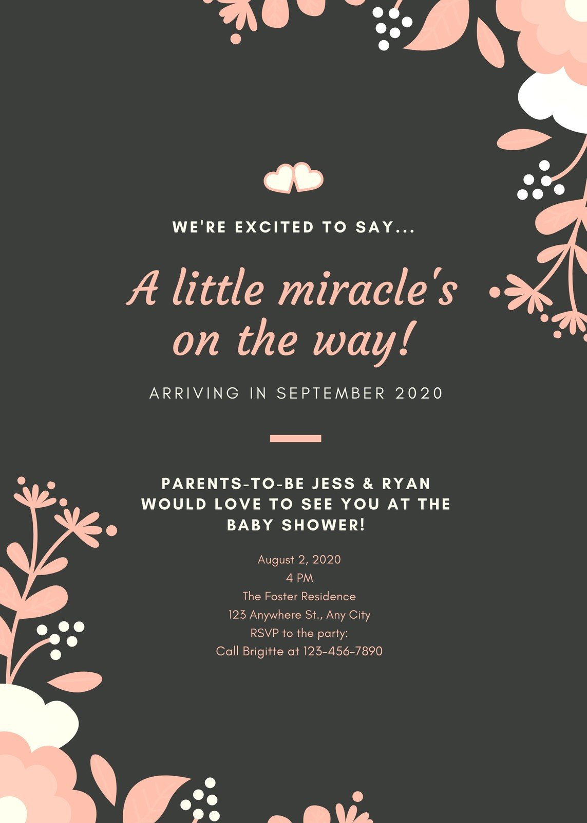 Free, Custom Printable Pregnancy Announcement Templates | Canva with Free Printable Pregnancy Announcement Cards