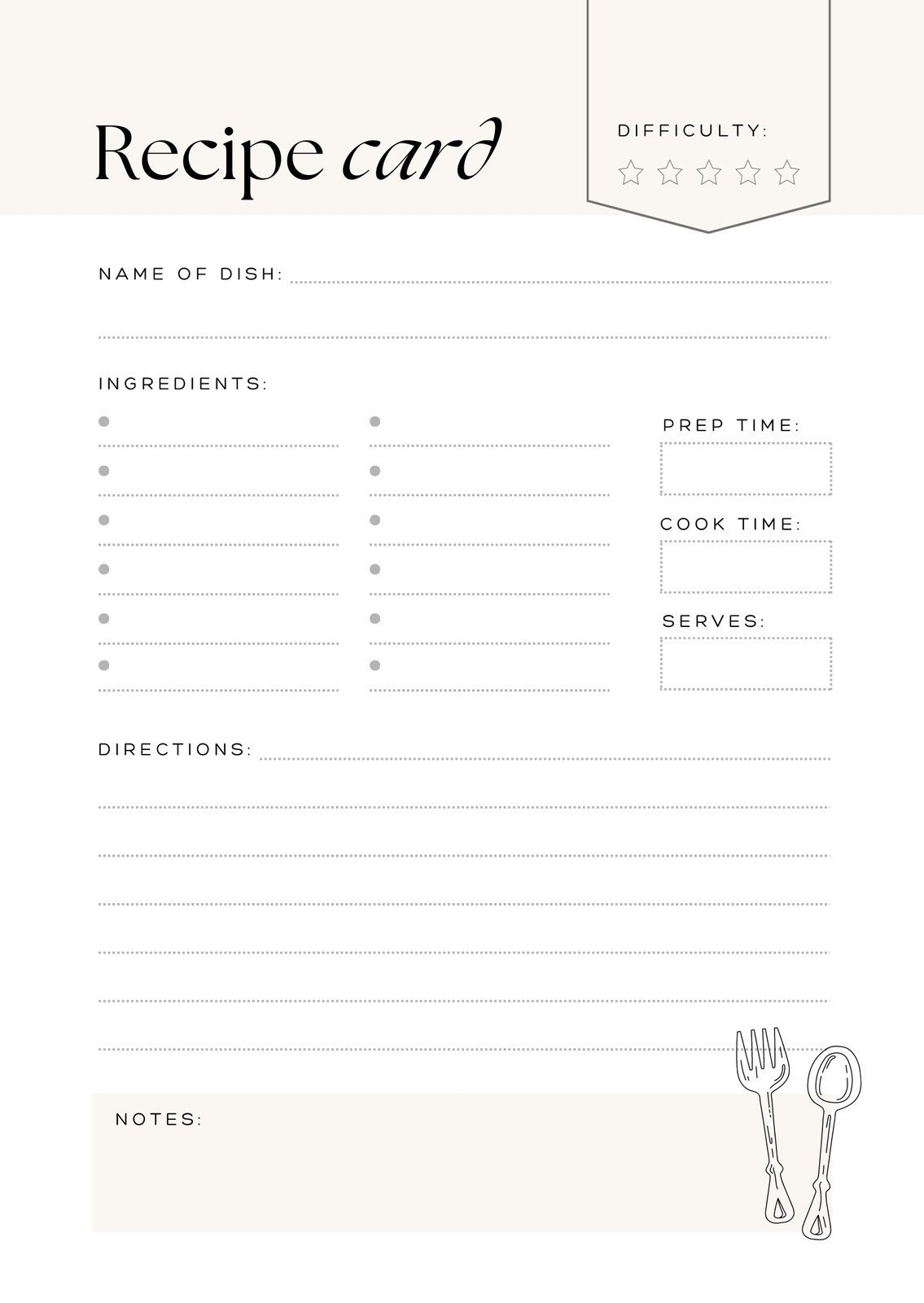 Free, Custom Printable Recipe Card Templates Online | Canva intended for Free Printable Recipe Templates