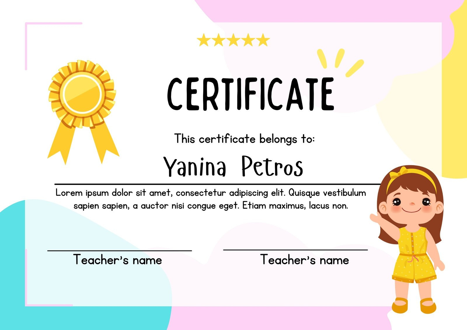 Free Custom Printable School Certificate Templates | Canva inside Free Printable School Certificates Templates