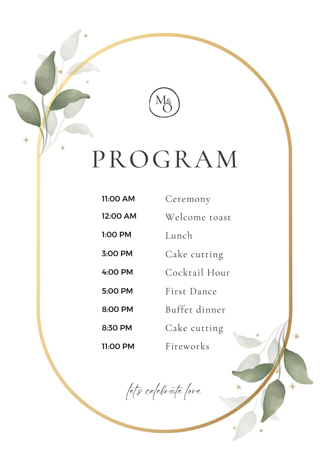 Free, Custom Printable Wedding Program Templates | Canva in Free Printable Wedding Program Templates Word