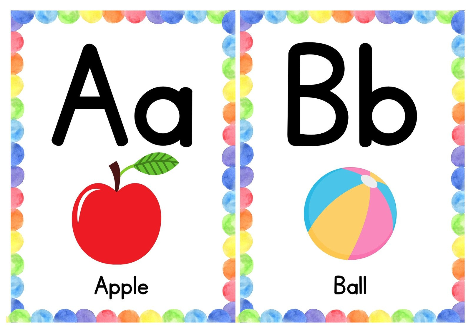 Free Customizable Alphabet Flashcard Templates | Canva for Free Printable Alphabet Flash Cards