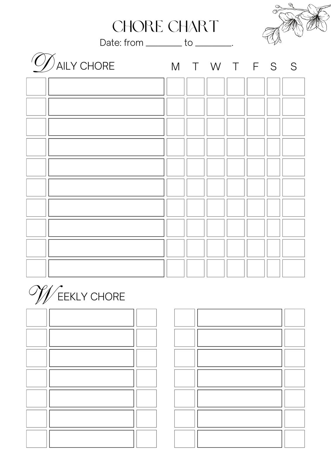 Free Customizable Chore Chart Templates To Print | Canva intended for Chore Chart For Adults Printable Free