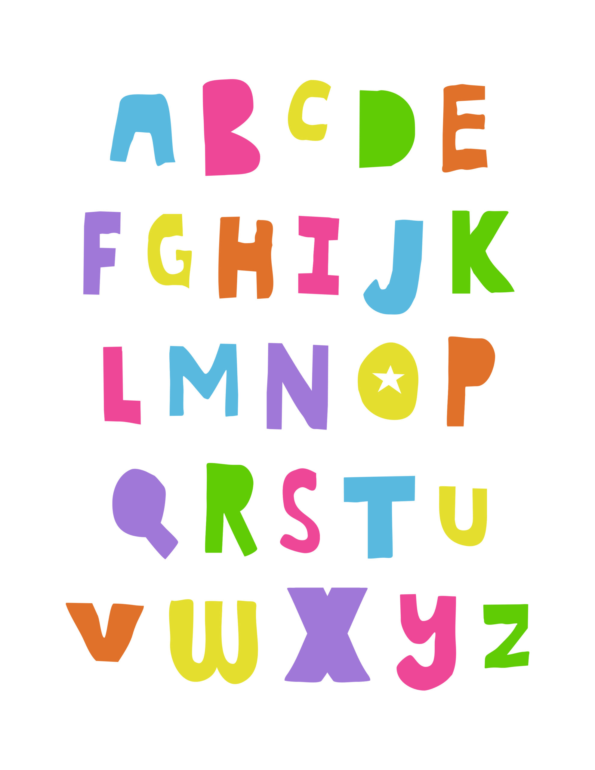 Free, Cute And Educational Alphabet Art Printables - Tulamama with Free Printable Photo Letter Art