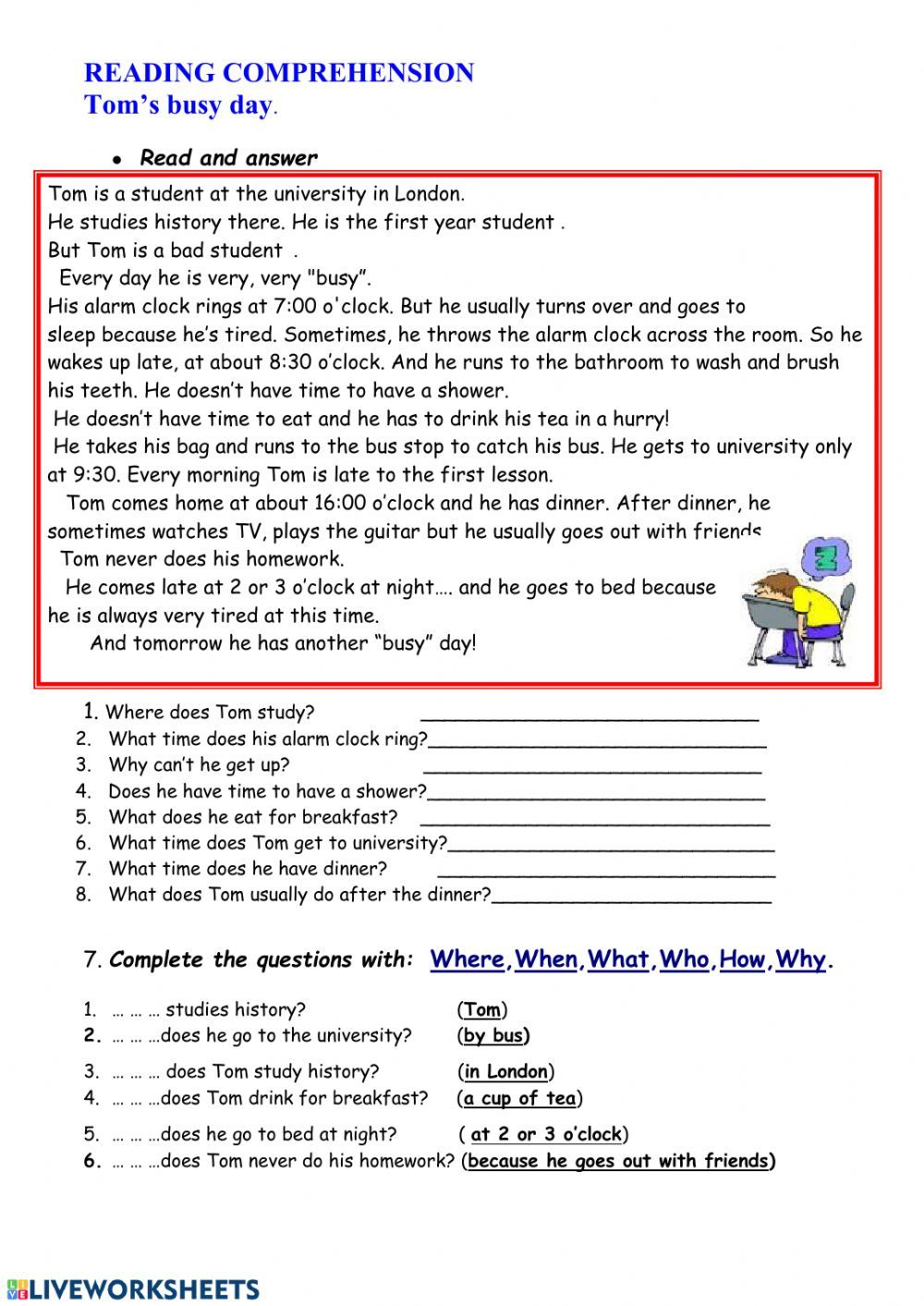 Free Download: Reading Comprehension Worksheets For Kids inside Free Printable Reading Comprehension Worksheets Grade 5