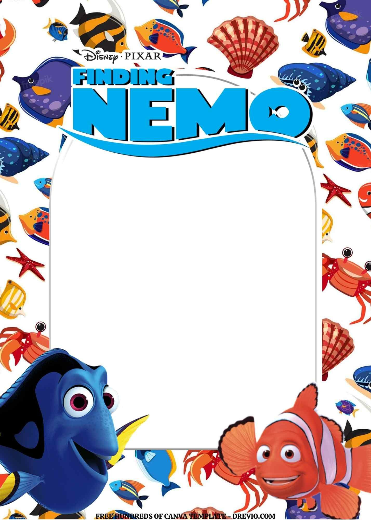 Free Editable – 20 Finding Nemo Canva Templates | Finding Nemo throughout Free Nemo Printables