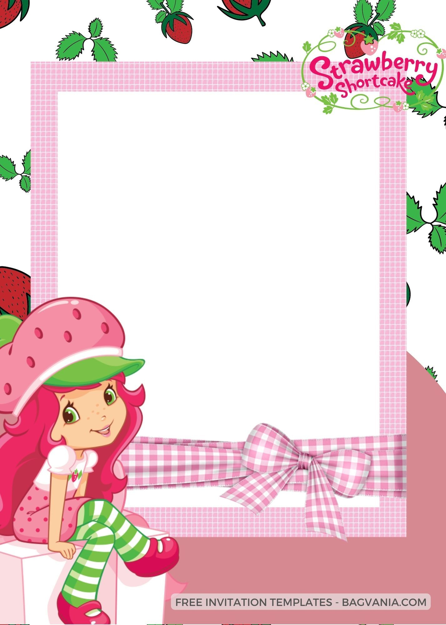 Free Editable - 7+ Strawberry Shortcake Canva Birthday Invitation pertaining to Strawberry Shortcake Birthday Cards Free Printable