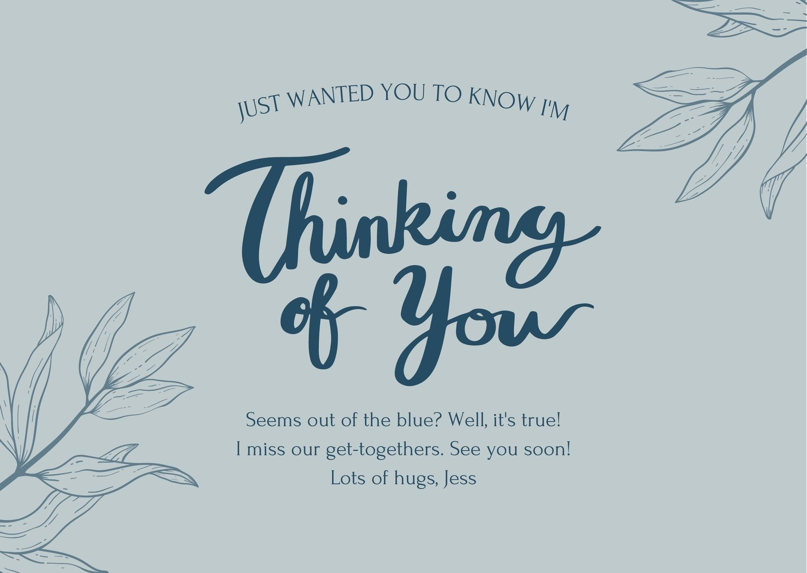 Free, Editable, Printable Thinking Of You Card Templates | Canva throughout Free Printable Thinking of You Cards