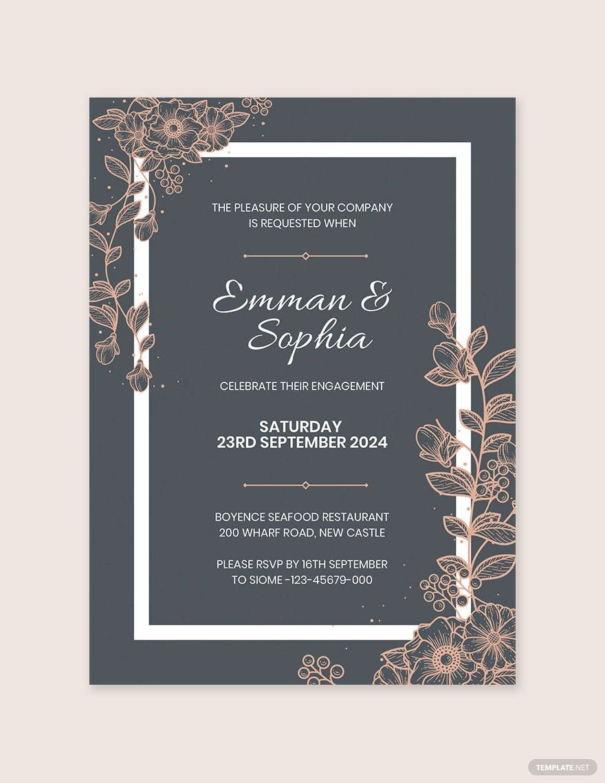 Free Engagement Invitation Templates &amp;amp; Examples - Edit Online with Free Printable Engagement Invitations