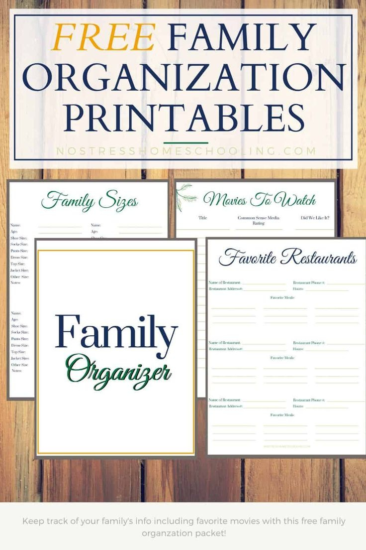 Free Family Organization Printables For Your Home Management Binder within Free Printable Household Binder