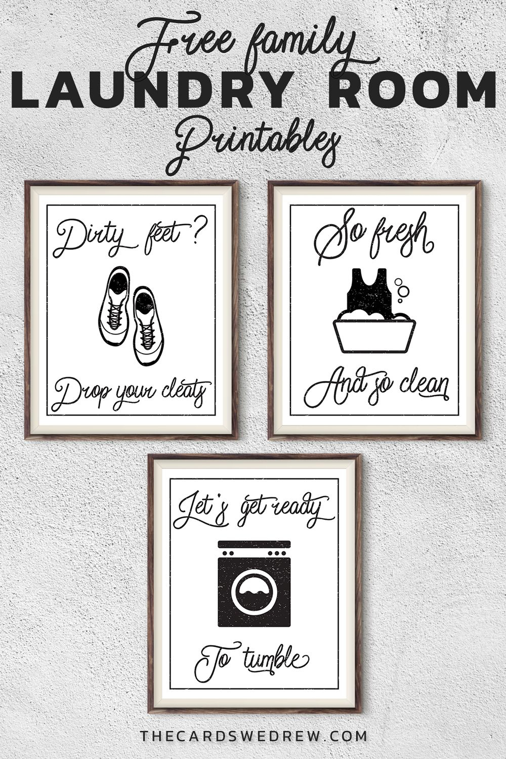 Free Farmhouse Laundry Room Printables For Moms - The Cards We with Free Printable Laundry Room Signs