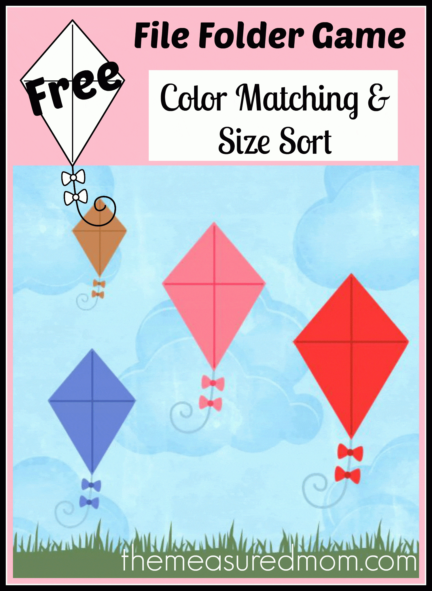 Free File Folder Game For Preschoolers: Kites! - The Measured Mom intended for Free Printable Math File Folder Games For Preschoolers